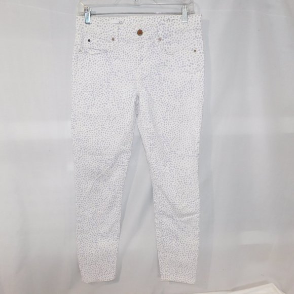 GAP 1969 Legging Jean Womens 27 White Purple Polkadot - Picture 10 of 12